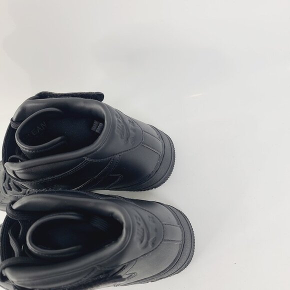 Nike Men's Black Air Force 1 Mid-Top Leather Low Top Athletic Sneaker Size 9 - Picture 4 of 7